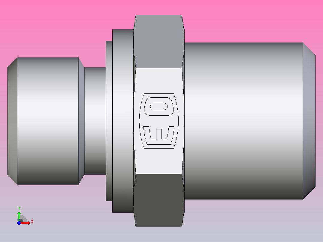 公螺柱连接器GE06LREDOMDCF前视图