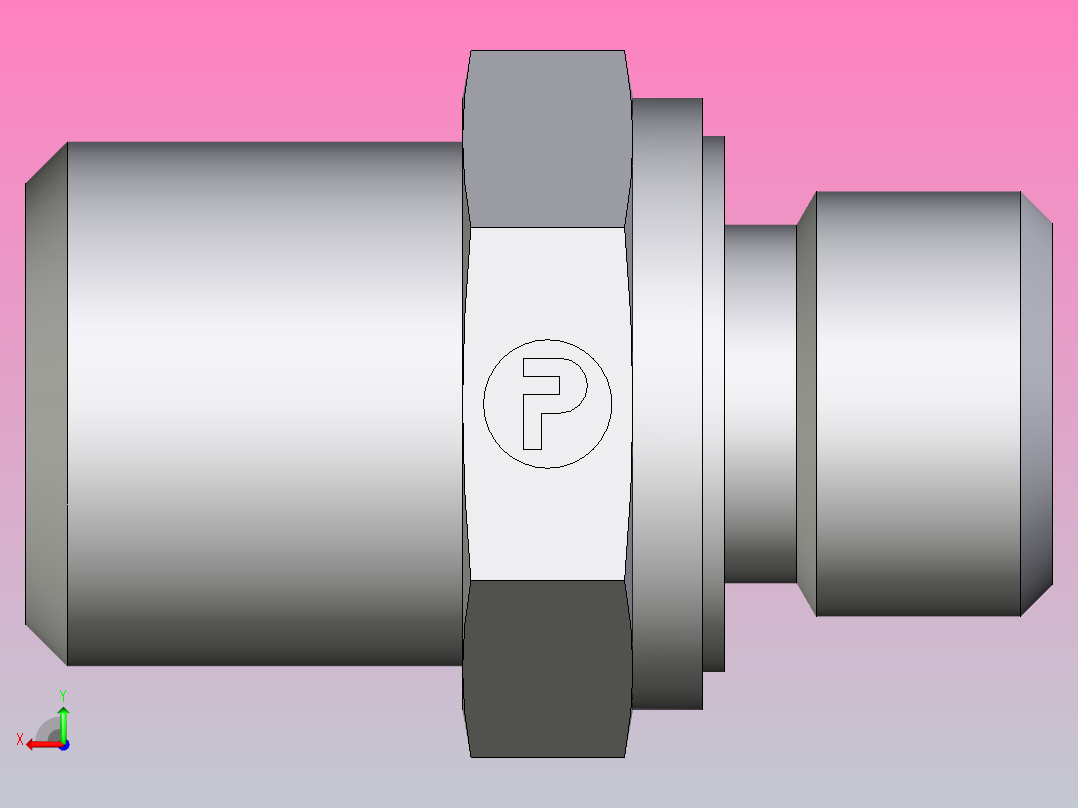 公螺柱连接器GE06LREDOMDCF后视图