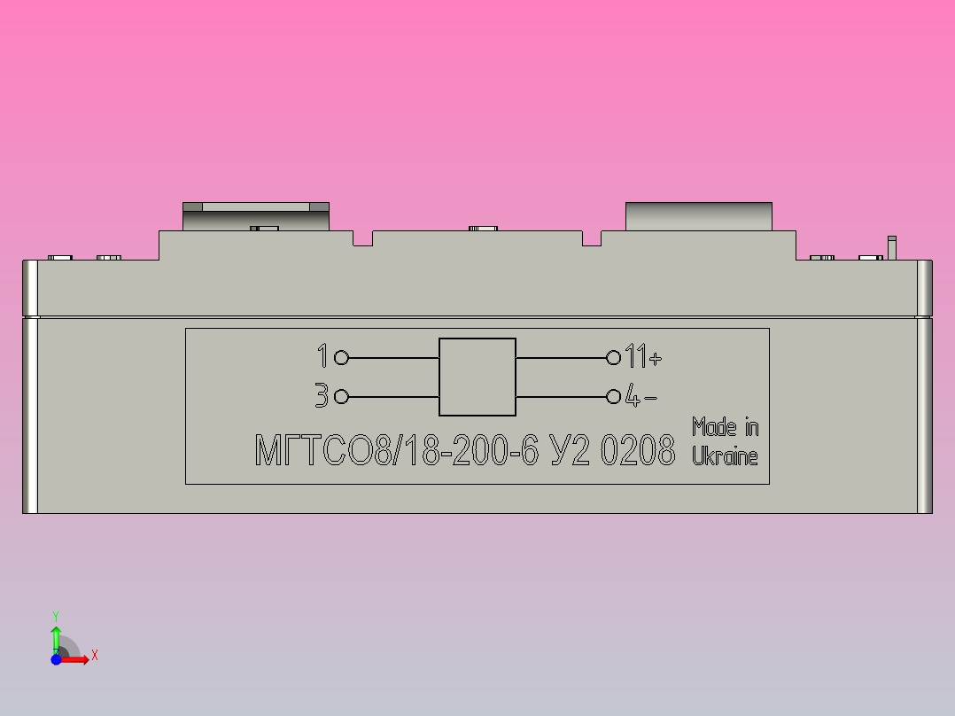 温度传感器前视图