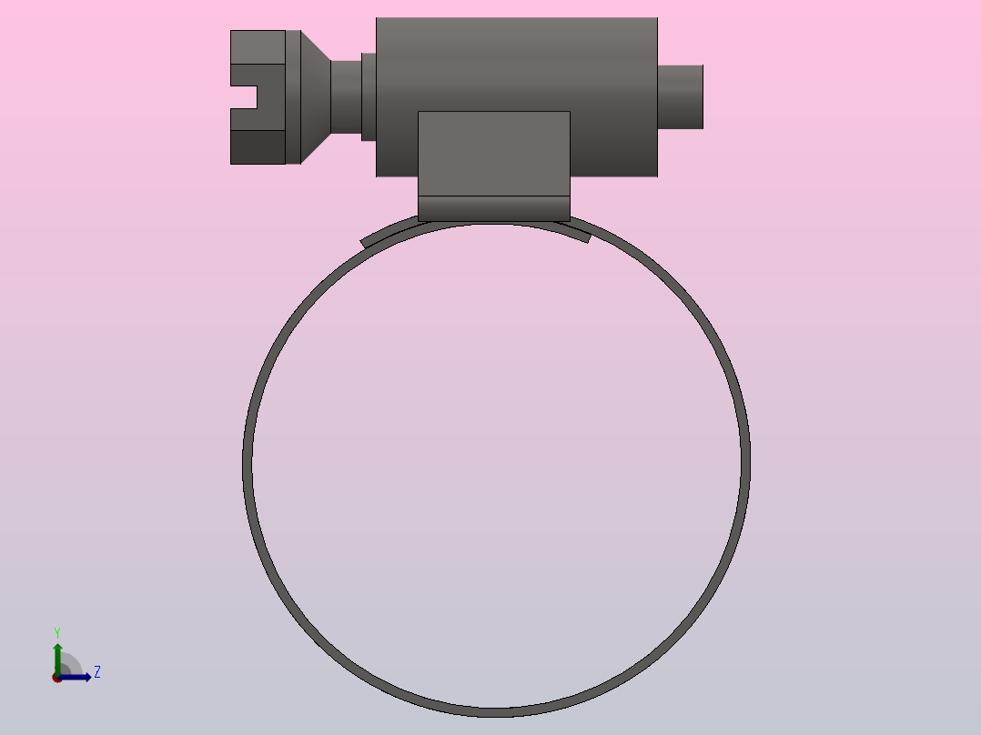 Q676 B型和C型蜗杆传动式软管环箍_Q67632左视图