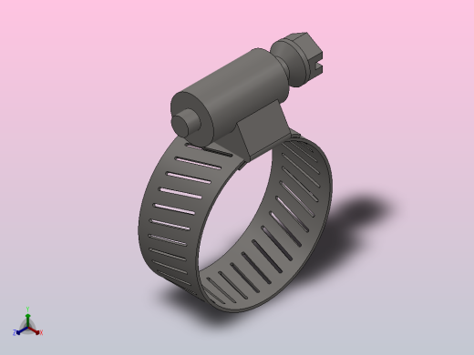 Q676 B型和C型蜗杆传动式软管环箍_Q67632正等轴测缩略图