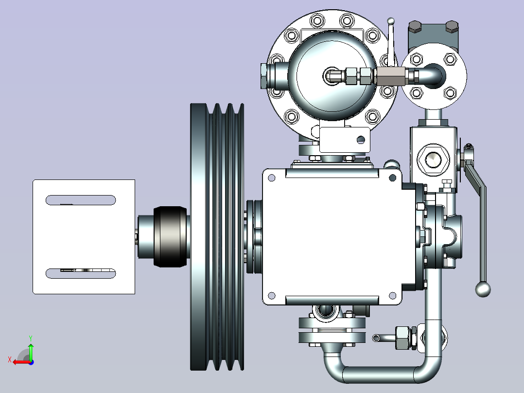 161B型百马力压缩机模型后视图