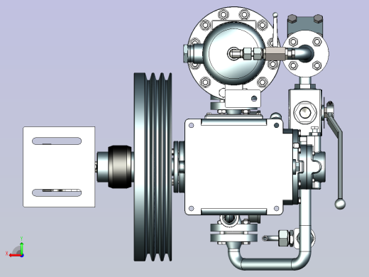 161B型百马力压缩机模型后视缩略图