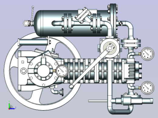 161B型百马力压缩机模型左视缩略图