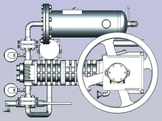 161B型百马力压缩机模型右视缩略图