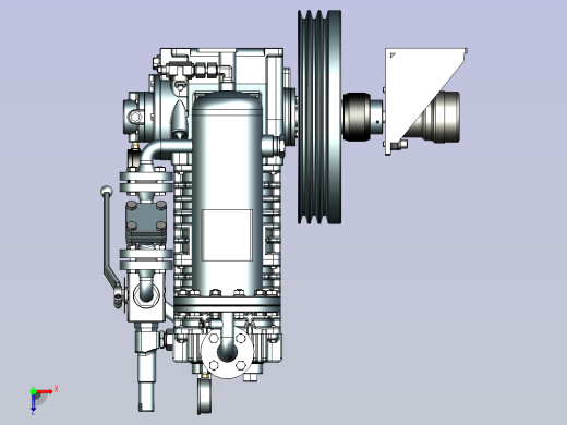 161B型百马力压缩机模型俯视缩略图