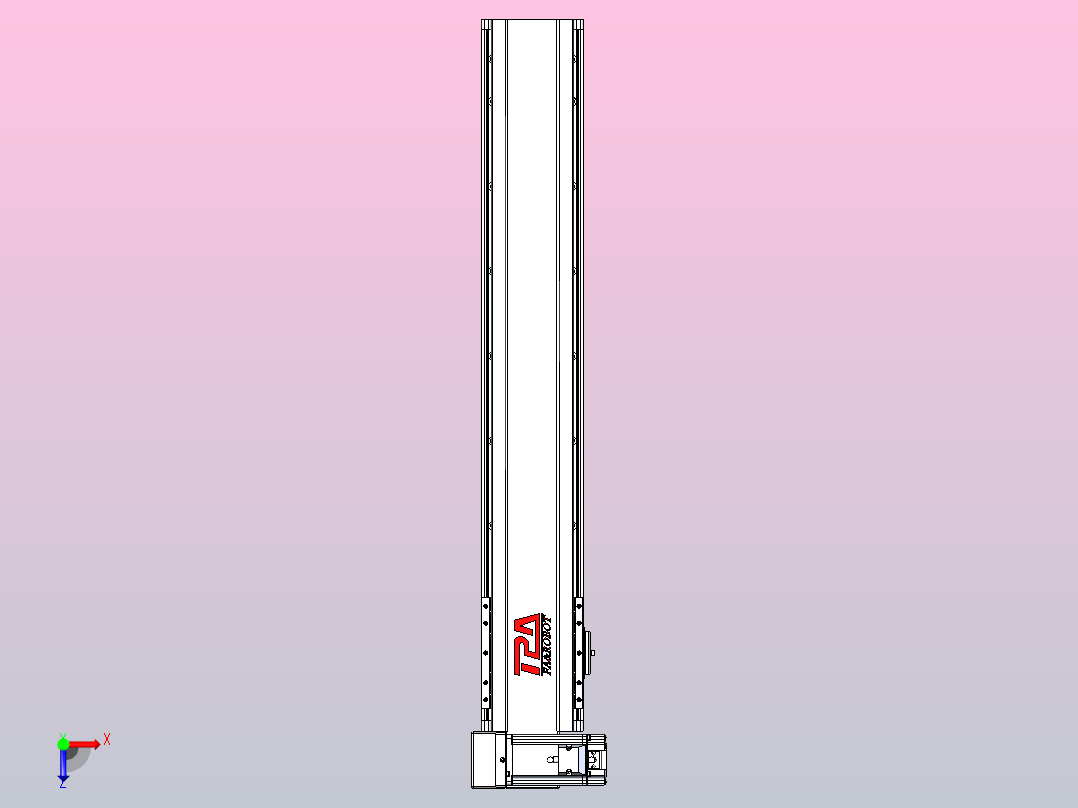皮带直线轴半封闭可选导轨TPA-HNB-120D-110-L600-LU-C-P40-N3俯视图