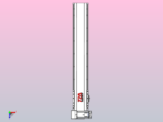 皮带直线轴半封闭可选导轨TPA-HNB-120D-110-L600-LU-C-P40-N3俯视缩略图