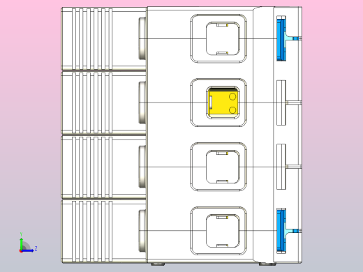 NXU-IIG E 40-65 3P&amp;N电涌保护器外形安装尺寸图20240506左视缩略图