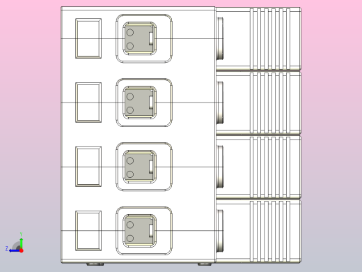 NXU-IIG E 40-65 3P&amp;N电涌保护器外形安装尺寸图20240506右视缩略图