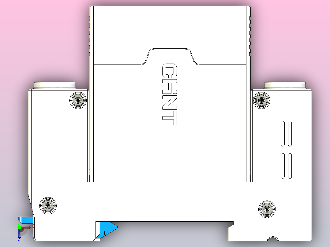 NXU-IIG E 40-65 3P&amp;N电涌保护器外形安装尺寸图20240506俯视图
