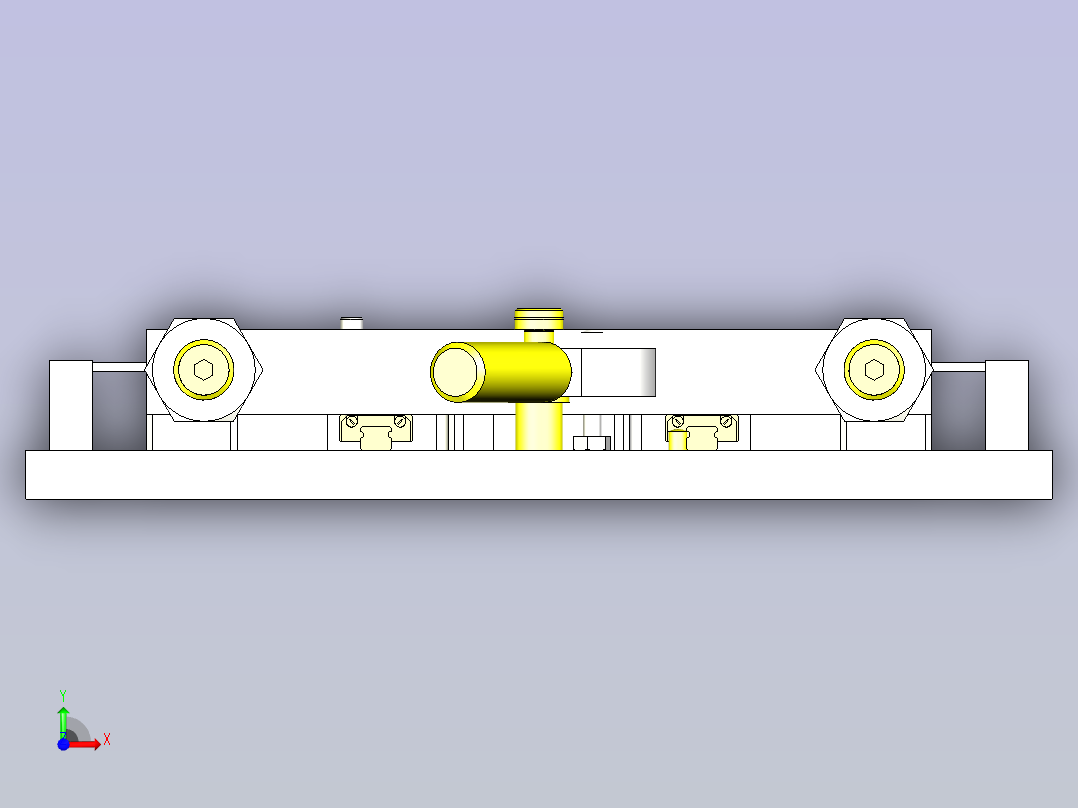 一款电路板固定夹具3D图纸前视图
