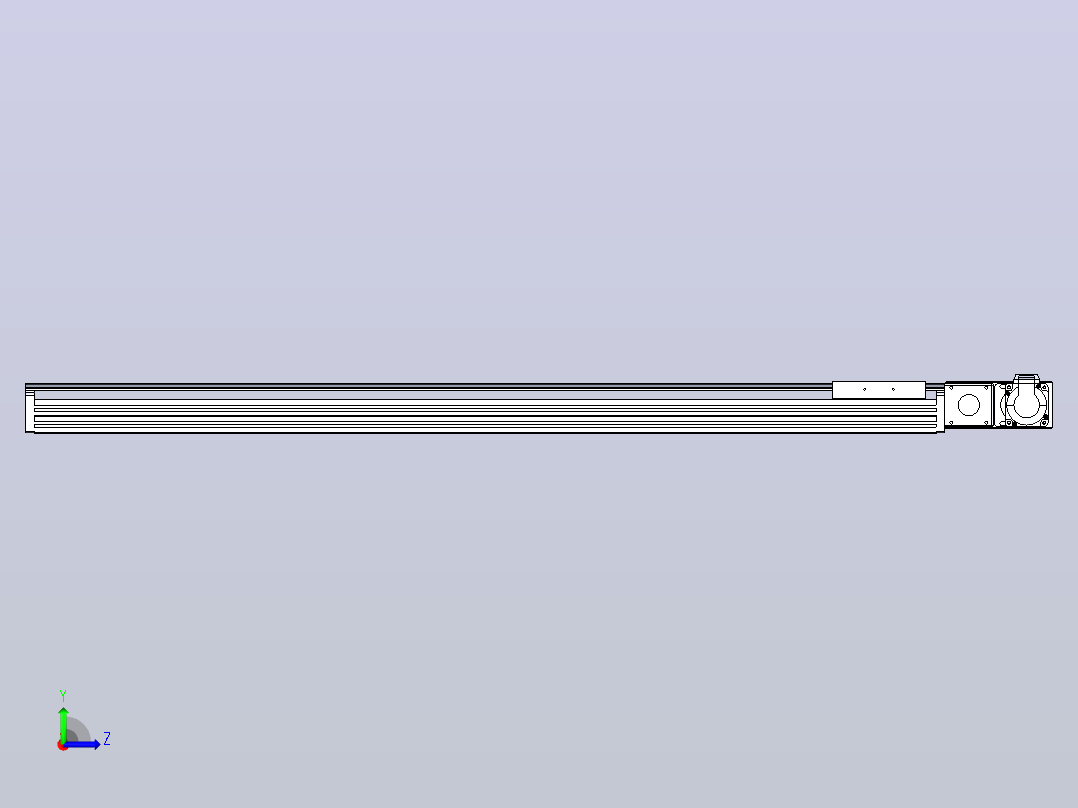 皮带直线轴半封闭可选导轨TPA-HNB-120D-110-L1050-MR-Y-P40-N3左视图