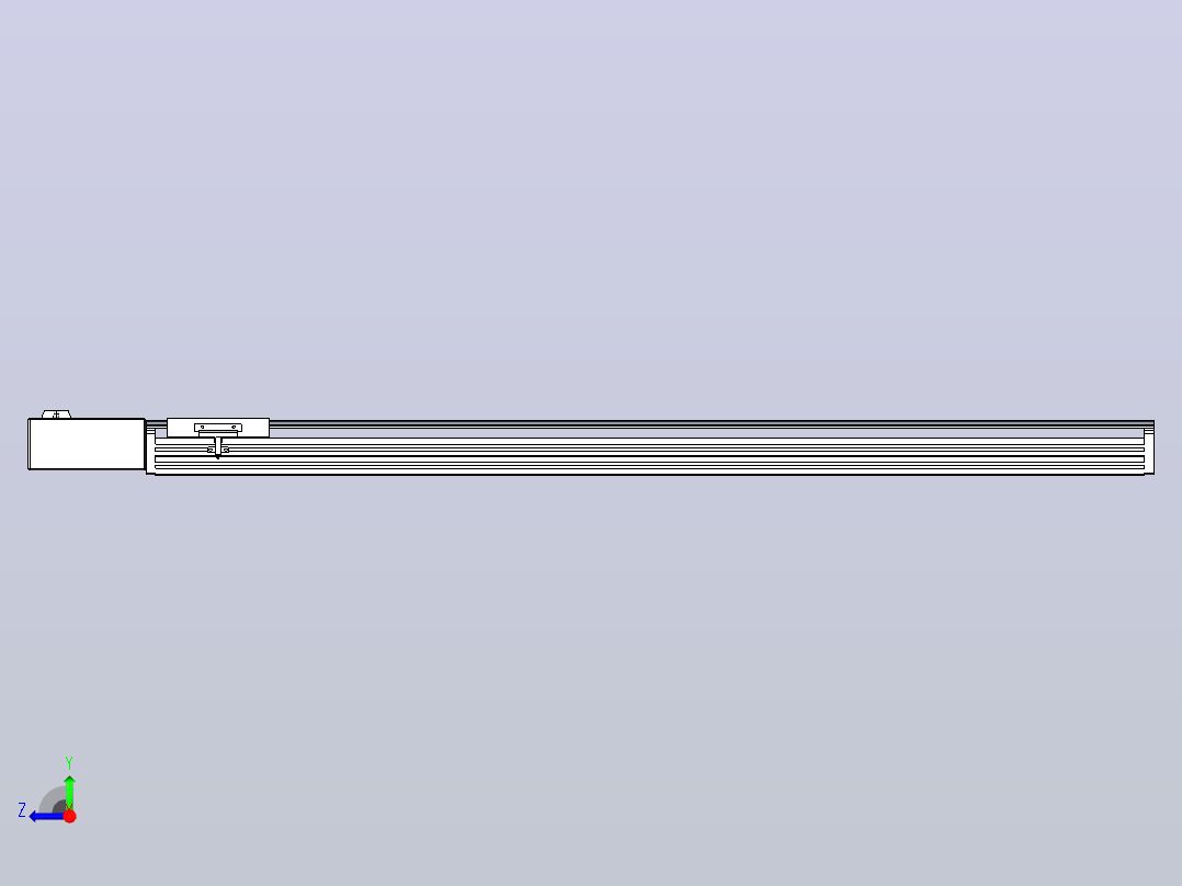 皮带直线轴半封闭可选导轨TPA-HNB-120D-110-L1050-MR-Y-P40-N3右视图