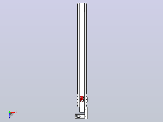 皮带直线轴半封闭可选导轨TPA-HNB-120D-110-L1050-MR-Y-P40-N3俯视缩略图