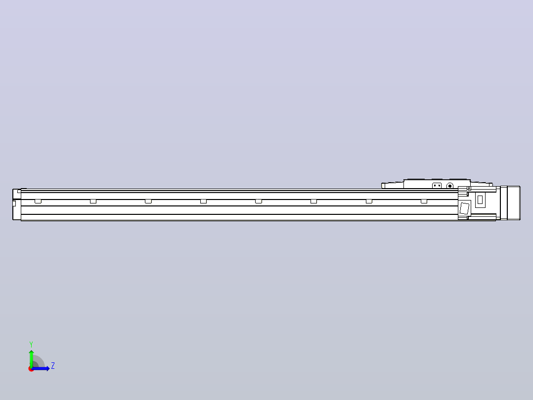 滚珠丝杠直线轴内置导轨TPA-GCR-120-1610C-L650-MR-M40-N3左视图
