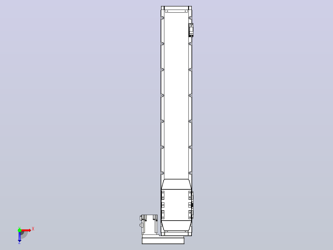 滚珠丝杠直线轴内置导轨TPA-GCR-120-1610C-L650-MR-M40-N3俯视图