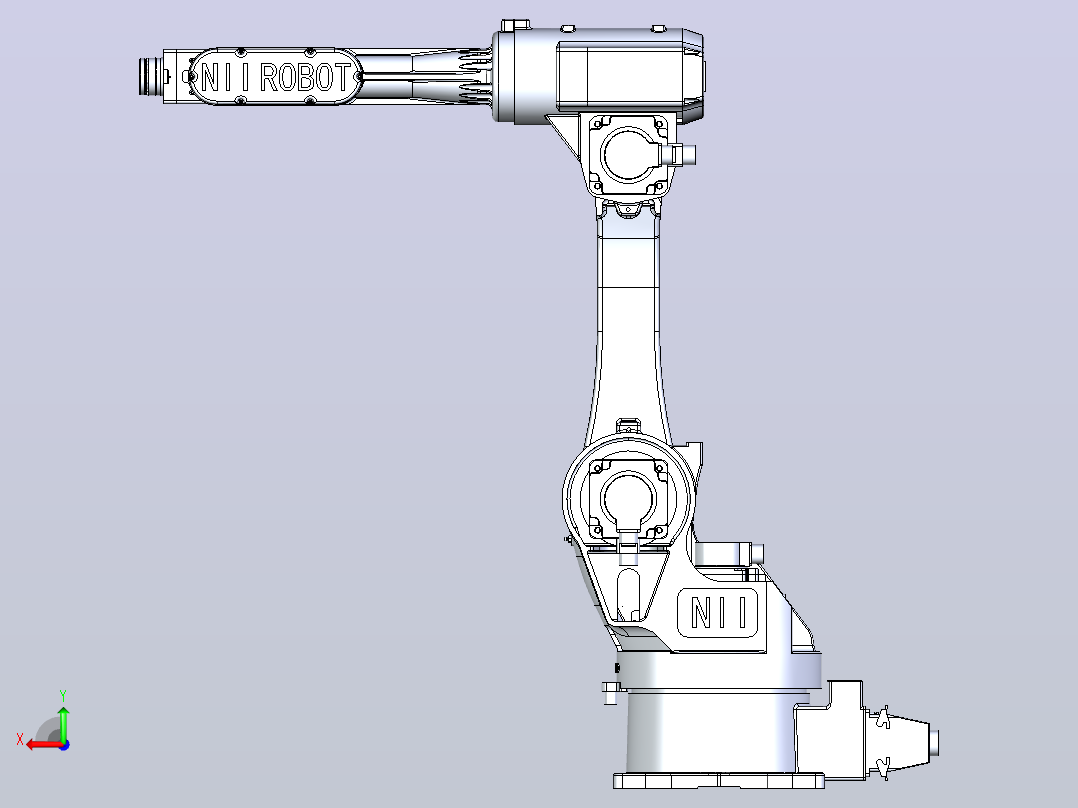 NII-P10P-1500三维模型图纸后视图
