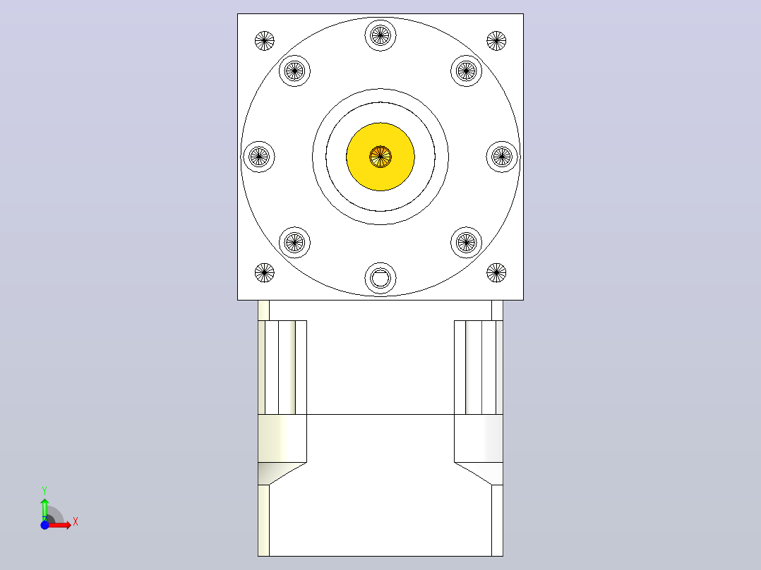 PW210双轴 PGH180-L1 35-114.3-200-M12转向器前视图