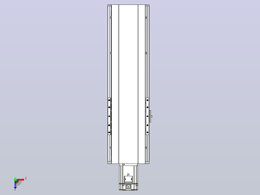 日规模组半封闭丝杆TPA-HNR-175D-2510C-L350-M-C-P75-N3俯视图