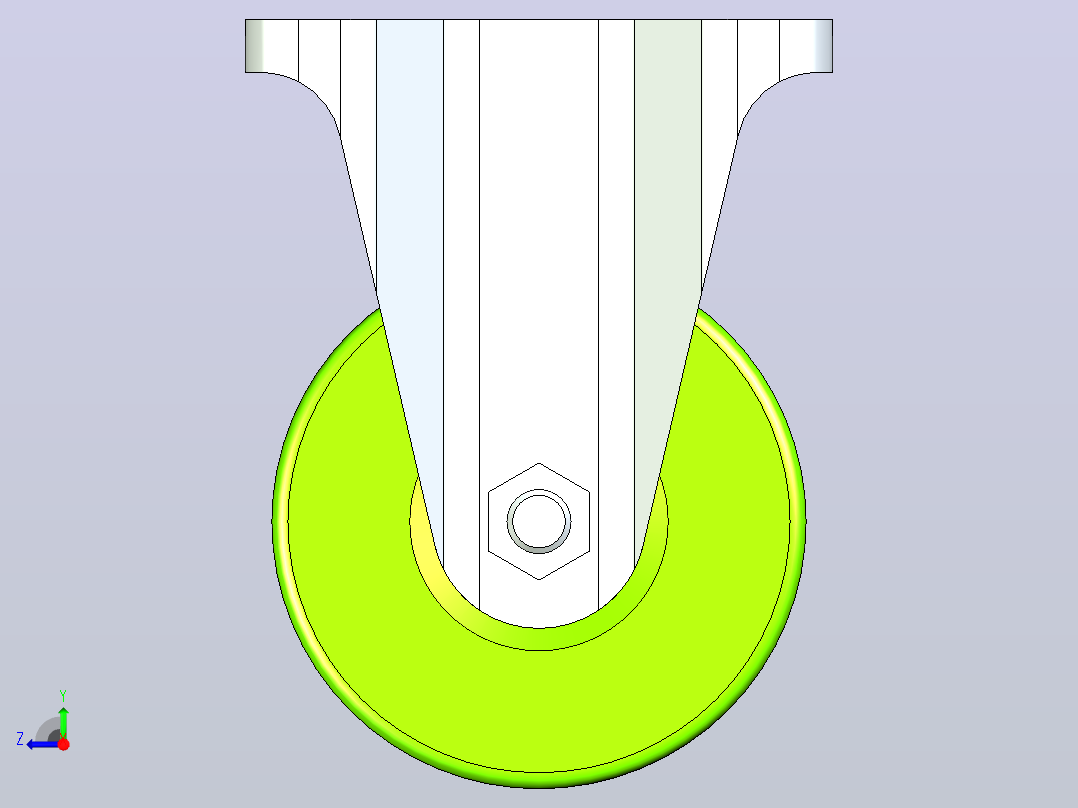 脚轮CLB01-D100-UC右视图