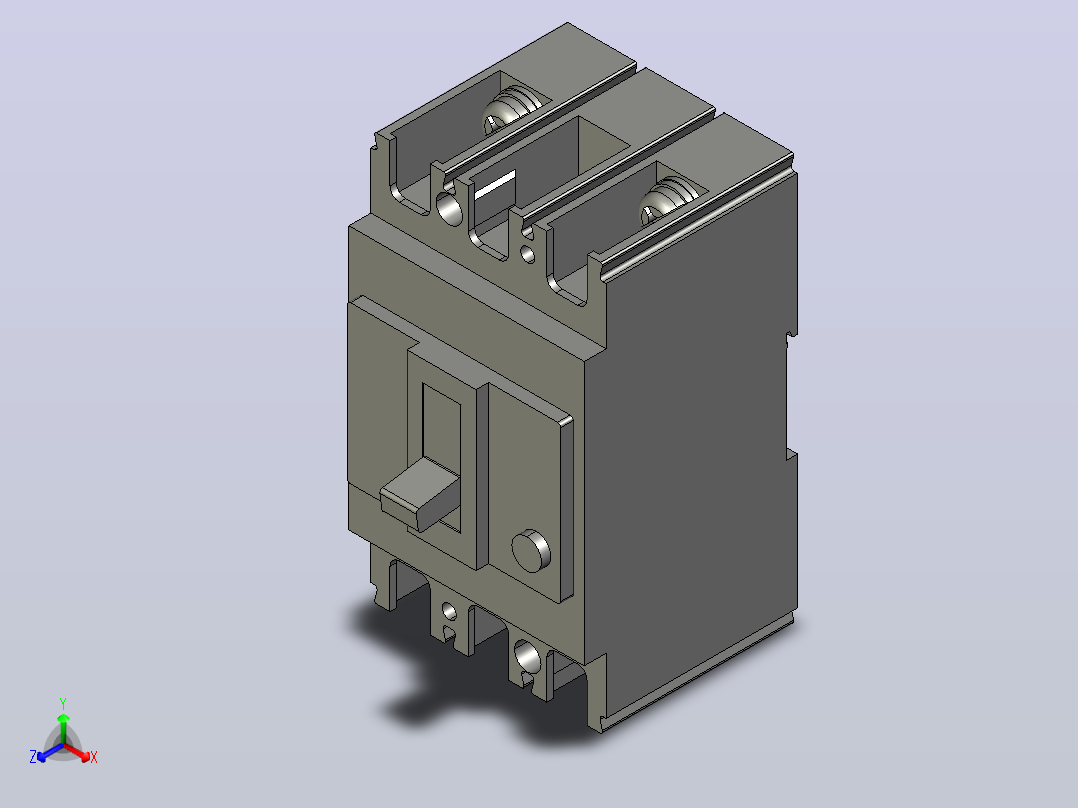 三菱断路器NV63-CV 2P 16A 100-440V 30mA CE主视图