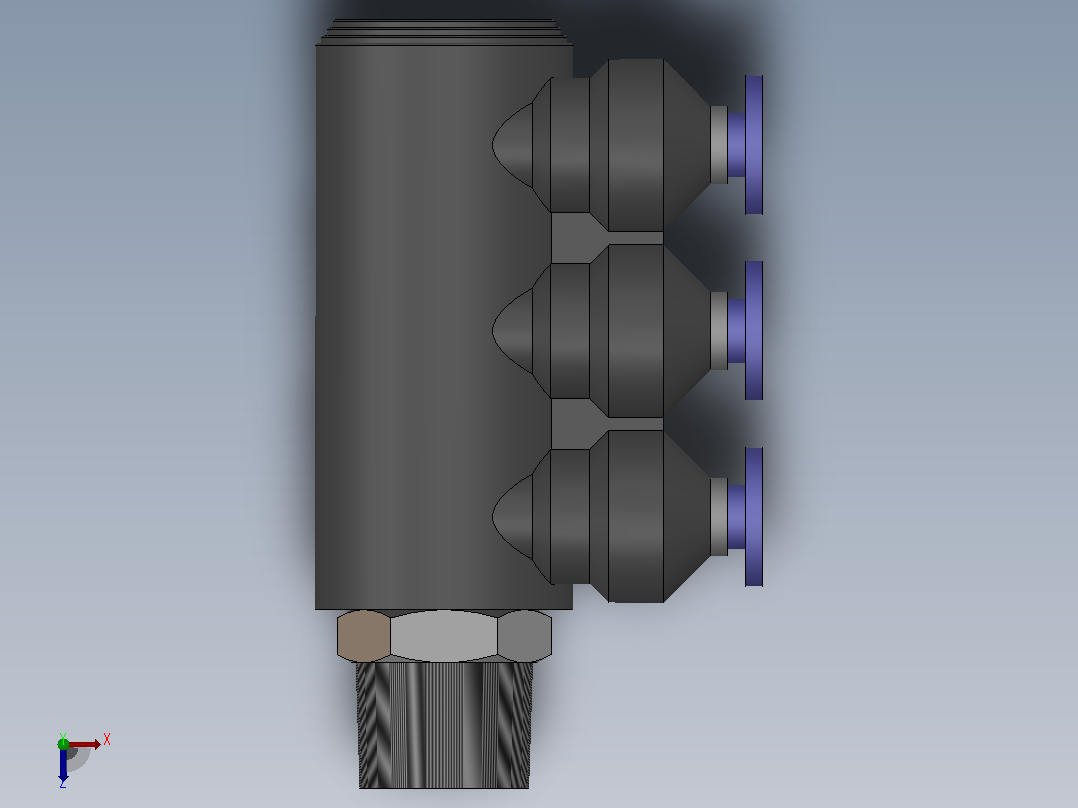 PAT(3) 双管串联直角(3)[PAT04-02(3)]俯视图