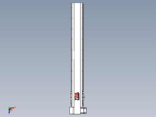 皮带直线轴半封闭可选导轨TPA-HNB-120D-110-L750-LP-C-P40-N3俯视缩略图