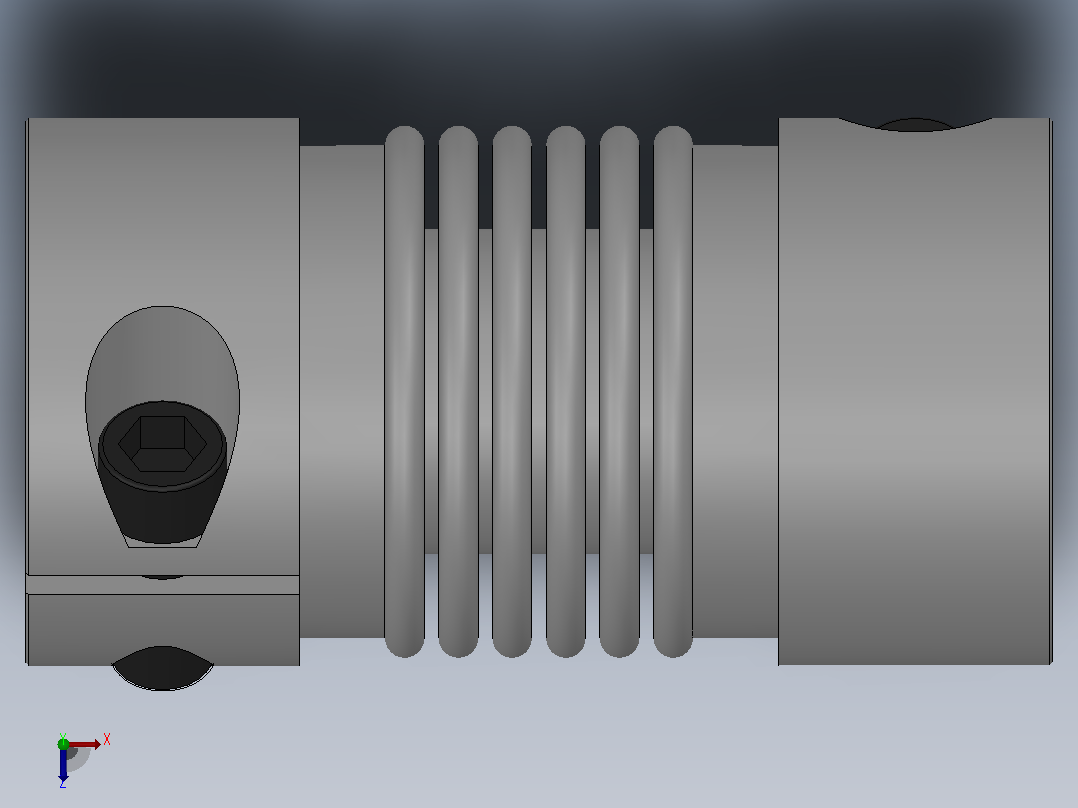 JB-2波纹管联轴器_JB2-16-6-6俯视图