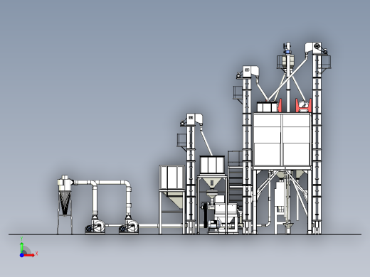 米精炼厂食品加工生产线 IGS格式前视缩略图