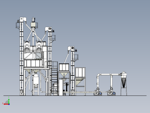 米精炼厂食品加工生产线 IGS格式后视缩略图