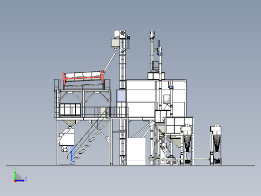 米精炼厂食品加工生产线 IGS格式左视缩略图