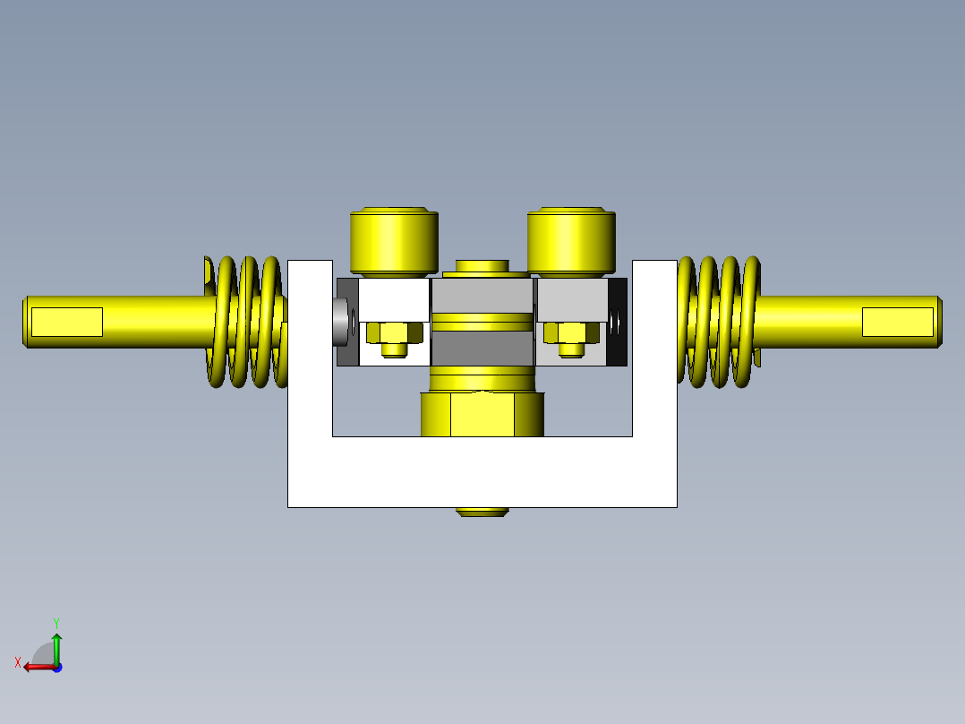 跟随工件位置的加紧治具后视图