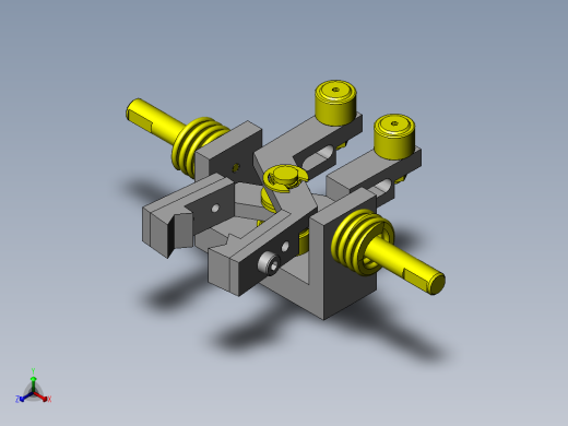 跟随工件位置的加紧治具正等轴测缩略图