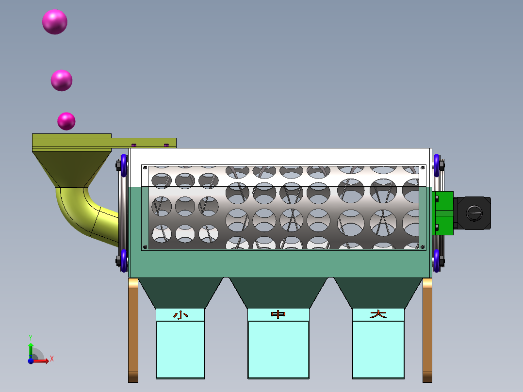 水果分拣机15可编辑前视图