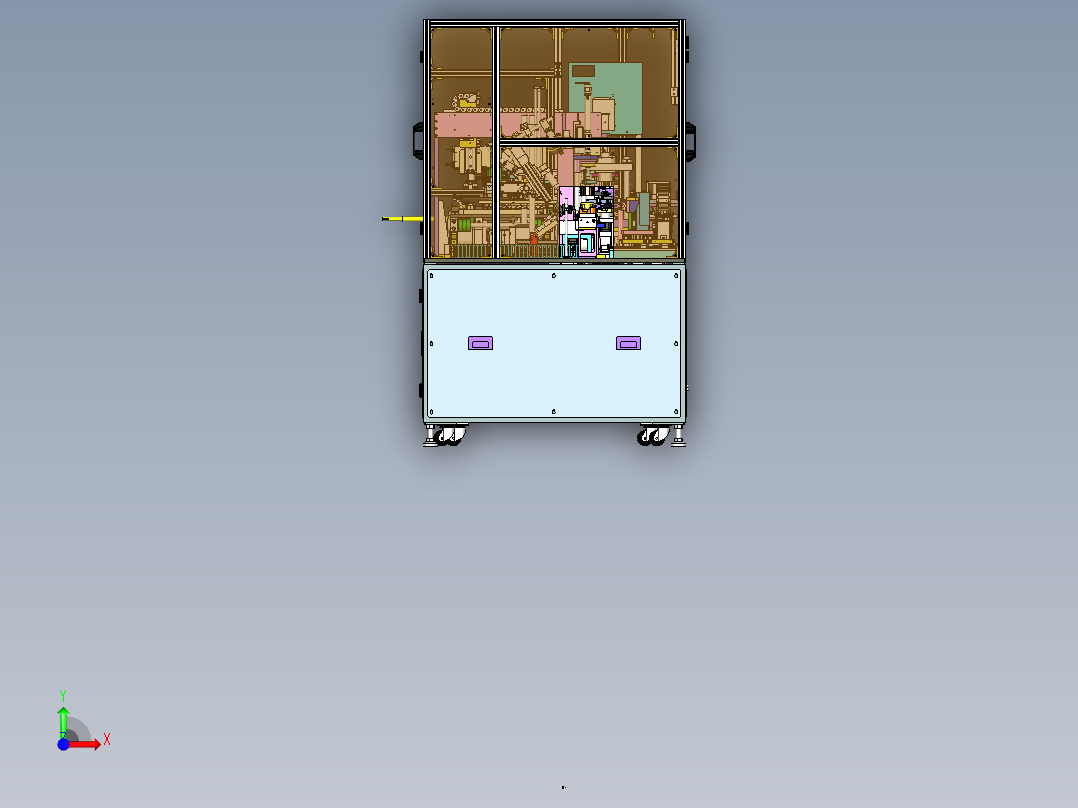 吸尘器马达装配线step前视图