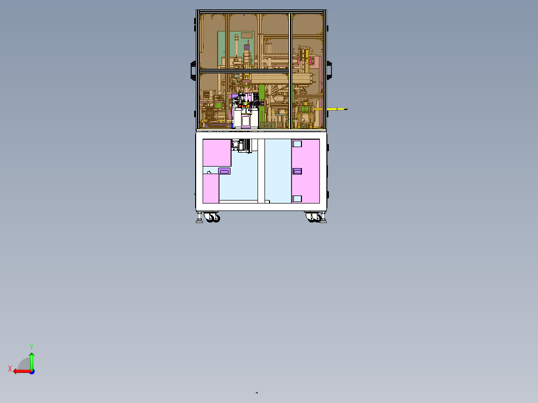 吸尘器马达装配线step后视图