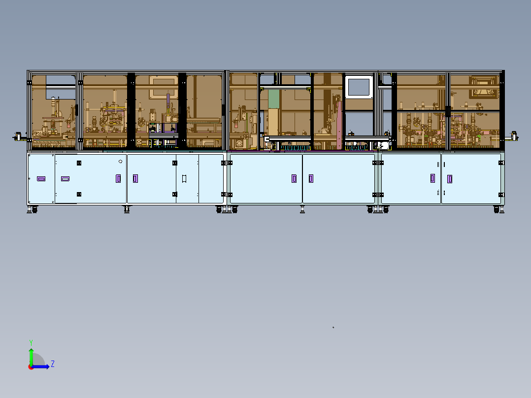 吸尘器马达装配线step左视图