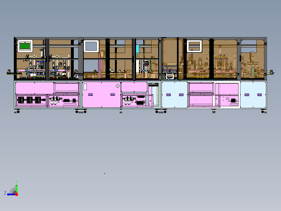 吸尘器马达装配线step右视图