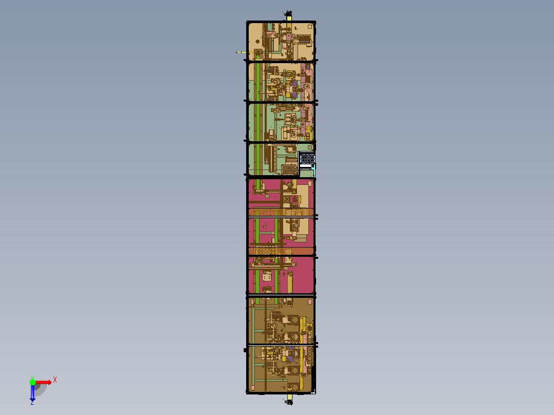 吸尘器马达装配线step俯视图