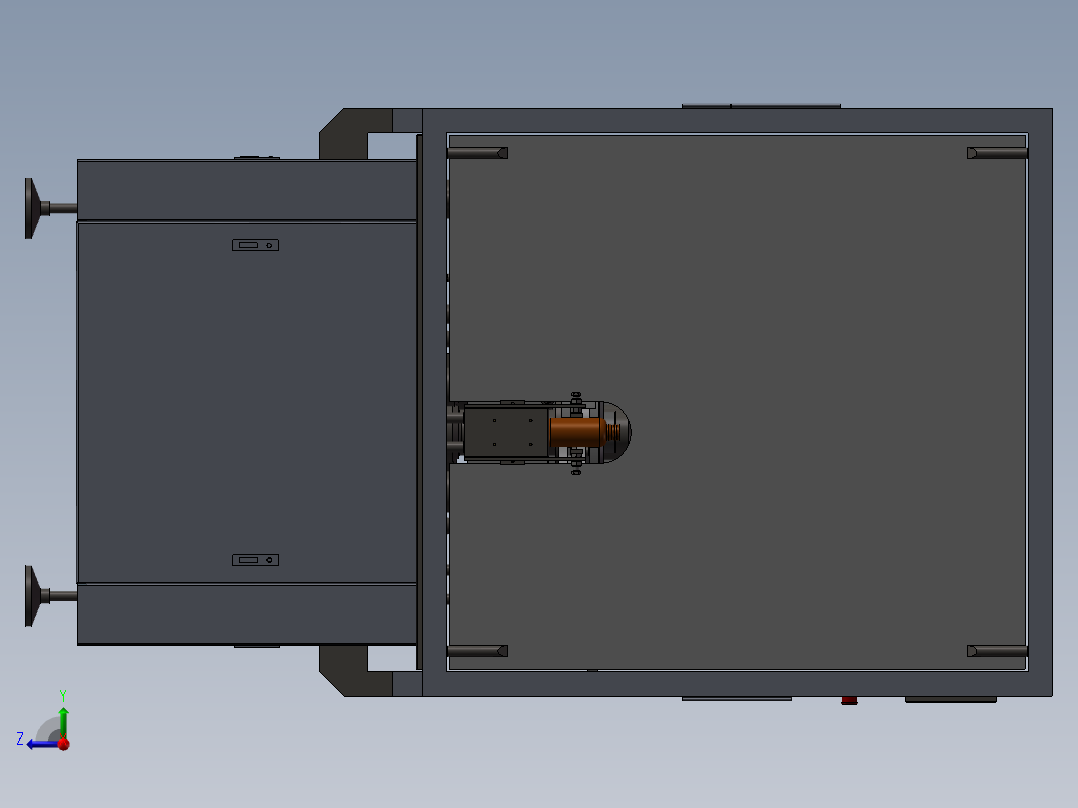 自动灌装旋盖理瓶一体机3D图纸 F485 非标自动化设备3D图纸3D模型右视图