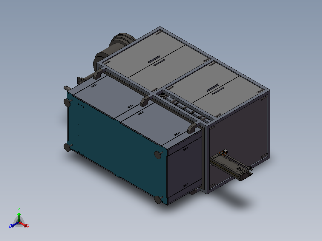 自动灌装旋盖理瓶一体机3D图纸 F485 非标自动化设备3D图纸3D模型正等轴测图