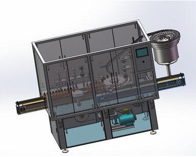 自动灌装旋盖理瓶一体机3D图纸 F485 非标自动化设备3D图纸3D模型缩略图