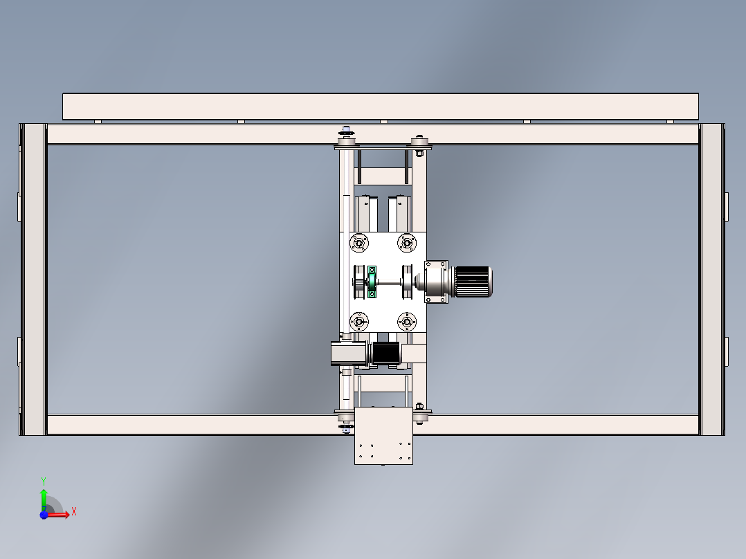 1250型支架式水洗设备3D模型前视图