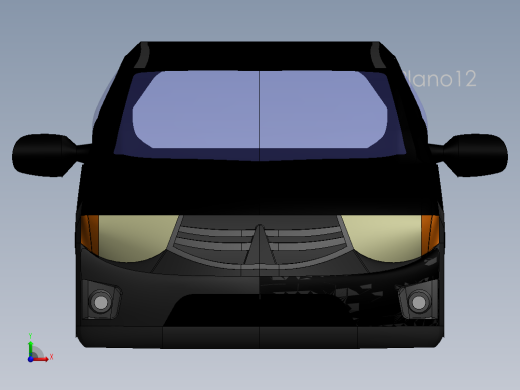 三菱（日本公司）汽车3D模型前视缩略图