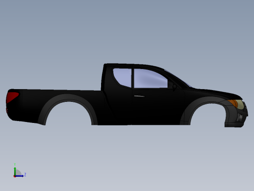 三菱（日本公司）汽车3D模型左视缩略图