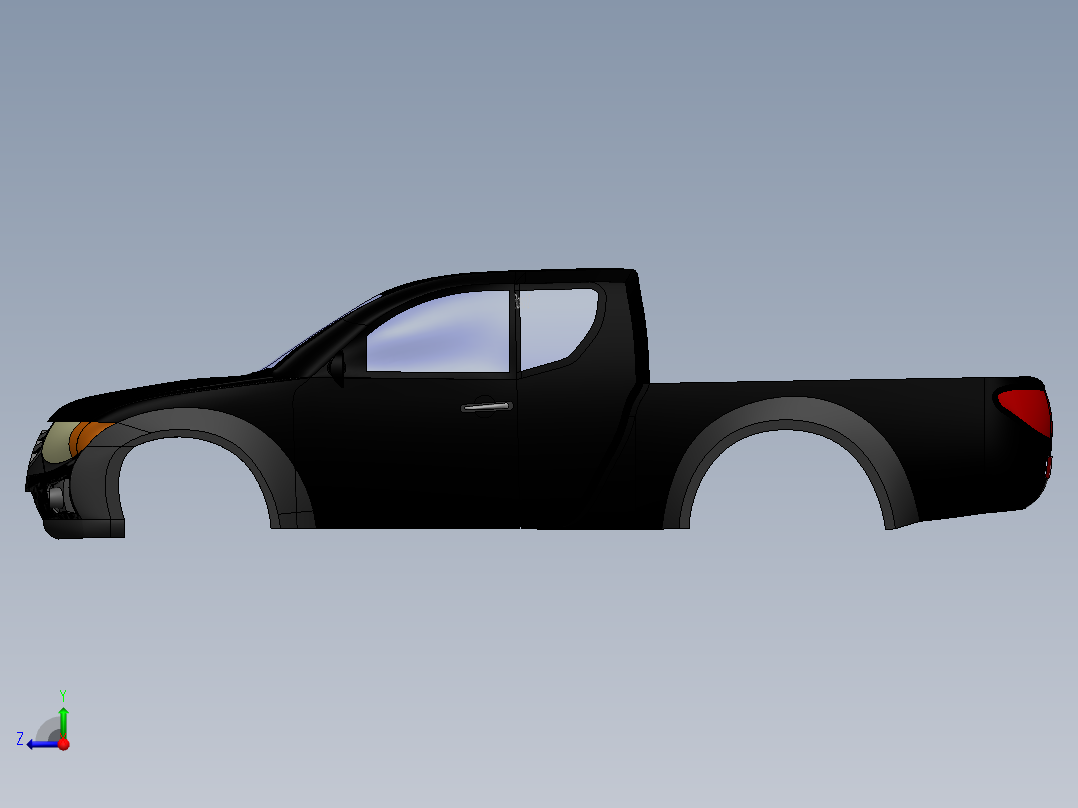 三菱（日本公司）汽车3D模型右视图