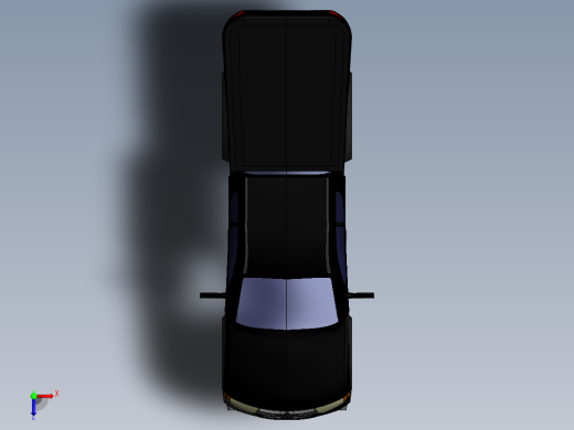 三菱（日本公司）汽车3D模型俯视缩略图