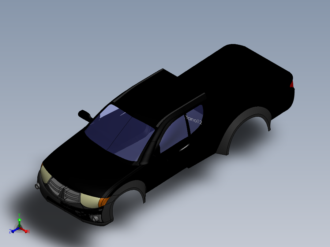 三菱（日本公司）汽车3D模型正等轴测图