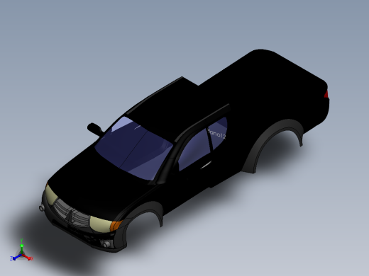 三菱（日本公司）汽车3D模型正等轴测缩略图